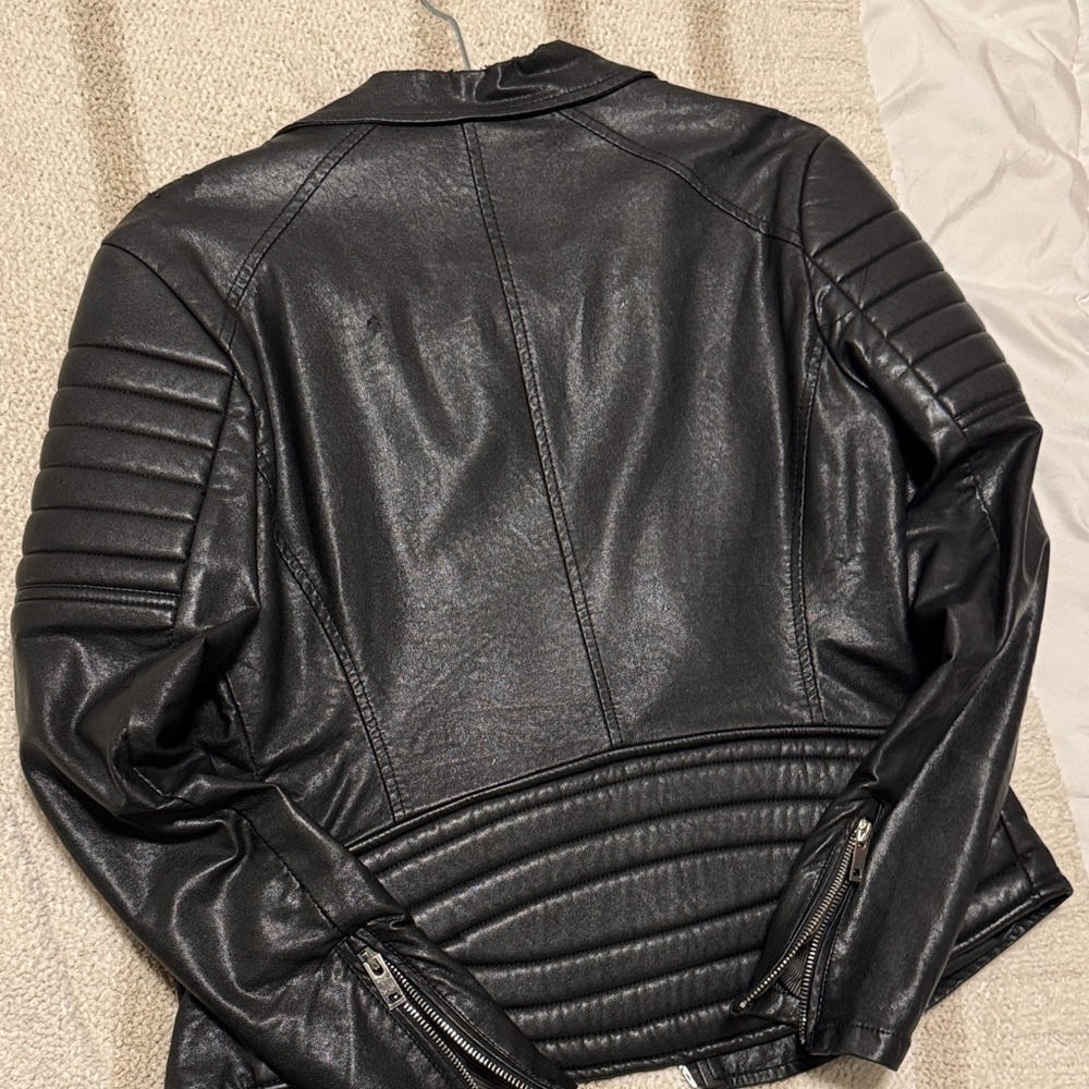 Blank NYC Black Leather Moto Jacket - Picture 3 of 4